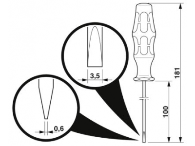 Отвертка - SZF 1-0,6X3,5