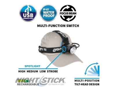 USB-4708B Фонарь налобный аккумуляторный
